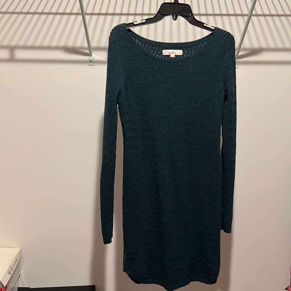 LOFT Emerald Green sweater dress